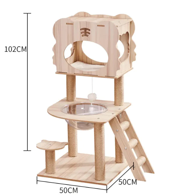 High-Quality Cozy Capsule Cat Tree