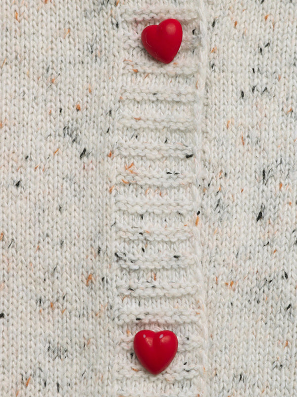 Casual Contrast Color Sweater Elegant Knitted Cardigan