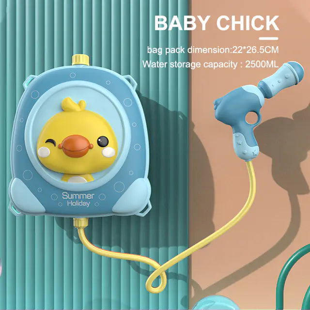 Cartoon Water Gun Backpack for Children's Beach Play