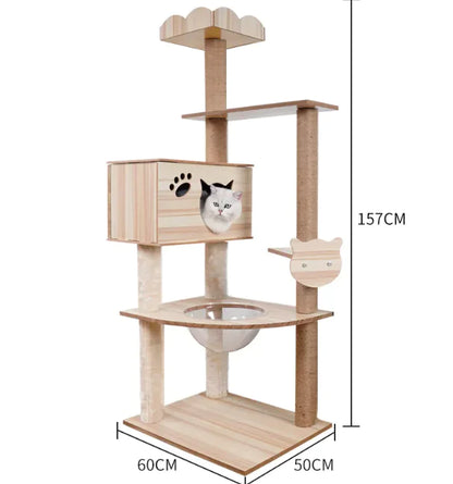 High-Quality Cozy Capsule Cat Tree