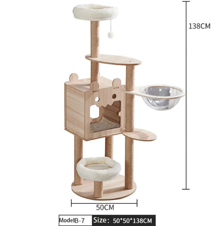 High-Quality Cozy Capsule Cat Tree