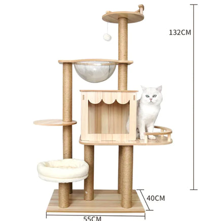 High-Quality Cozy Capsule Cat Tree