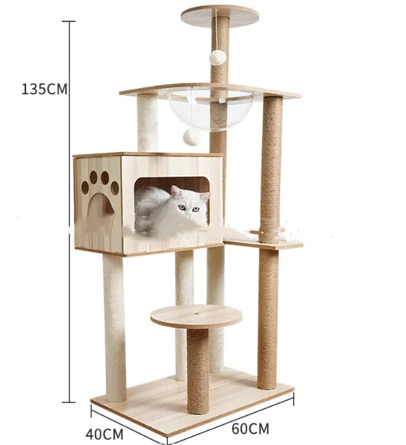 High-Quality Cozy Capsule Cat Tree