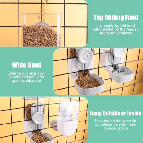 Automatic Hanging Pet Feeder & Water Dispenser