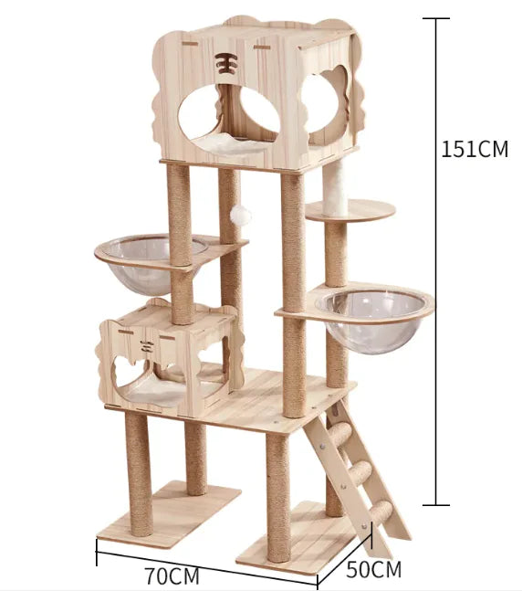 High-Quality Cozy Capsule Cat Tree