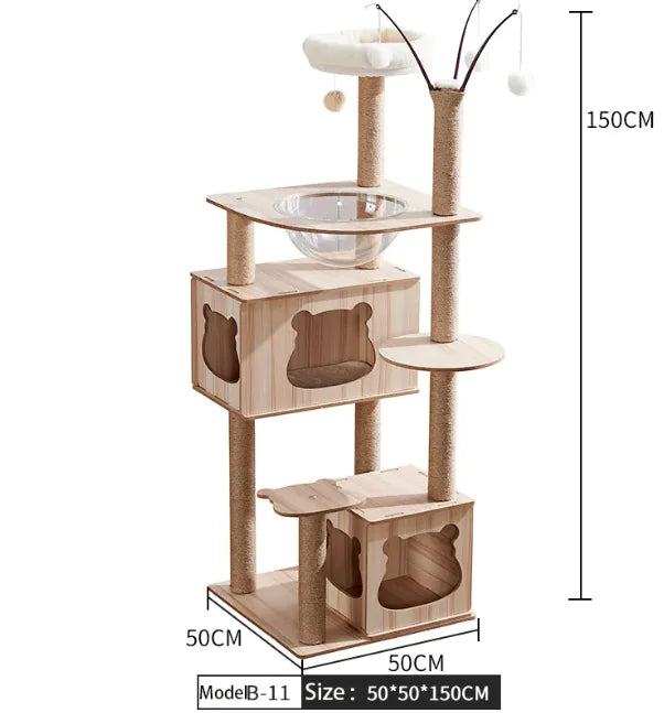 High-Quality Cozy Capsule Cat Tree