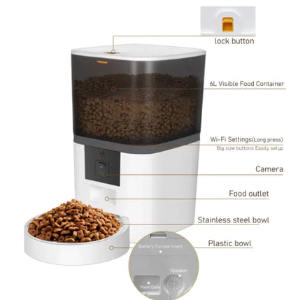 Remote Via Phone Automatic Pet Feeder