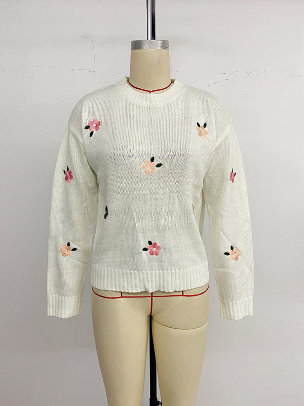 Sweet crew neck pullover sweater