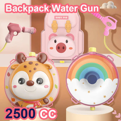 Cartoon Water Gun Backpack for Children's Beach Play