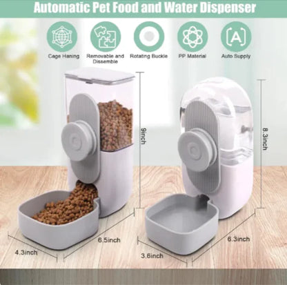 Automatic Hanging Pet Feeder & Water Dispenser
