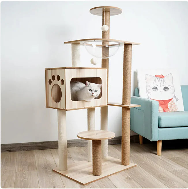 High-Quality Cozy Capsule Cat Tree