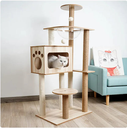 High-Quality Cozy Capsule Cat Tree