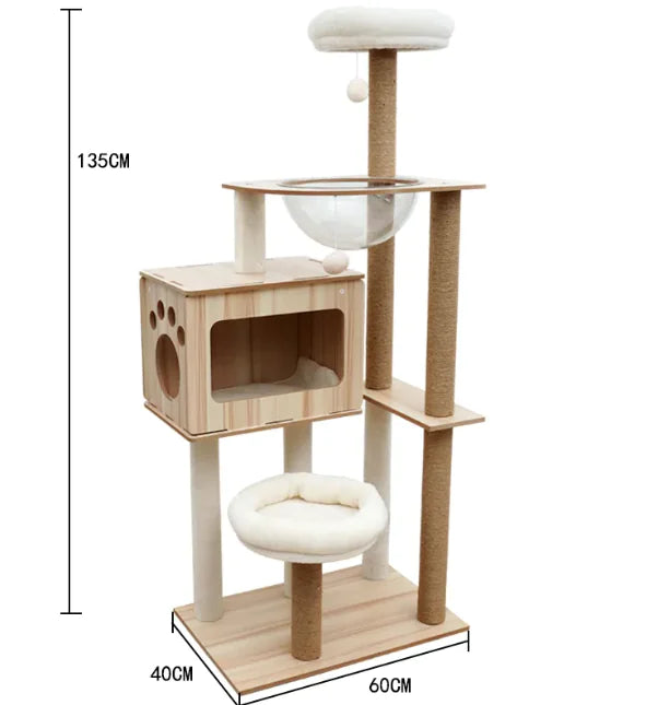 High-Quality Cozy Capsule Cat Tree
